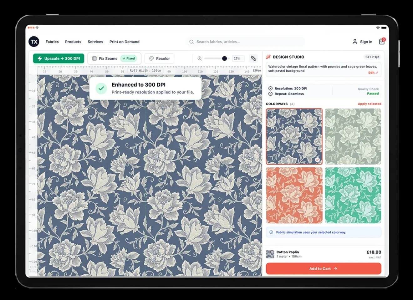 White-label AI pattern generator — embed seamless pattern tools in your textile platform