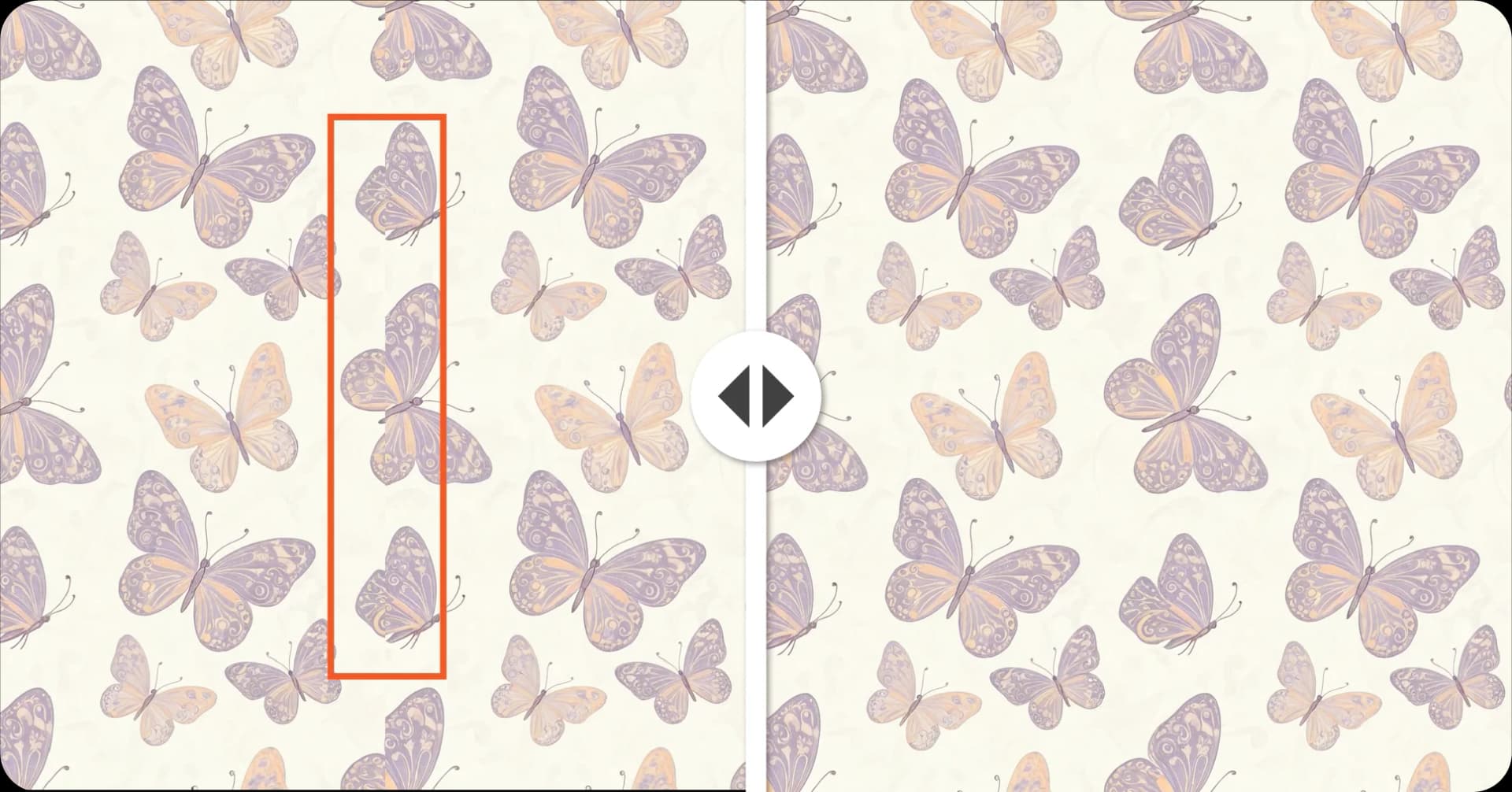 Broken pattern edges repaired automatically without Photoshop