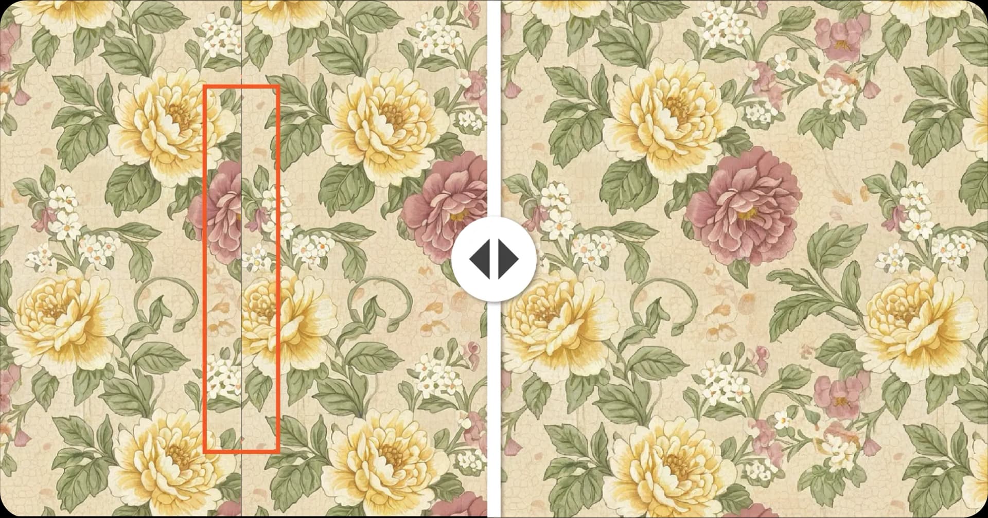 AI-generated pattern from Midjourney fixed into a seamless tileable repeat