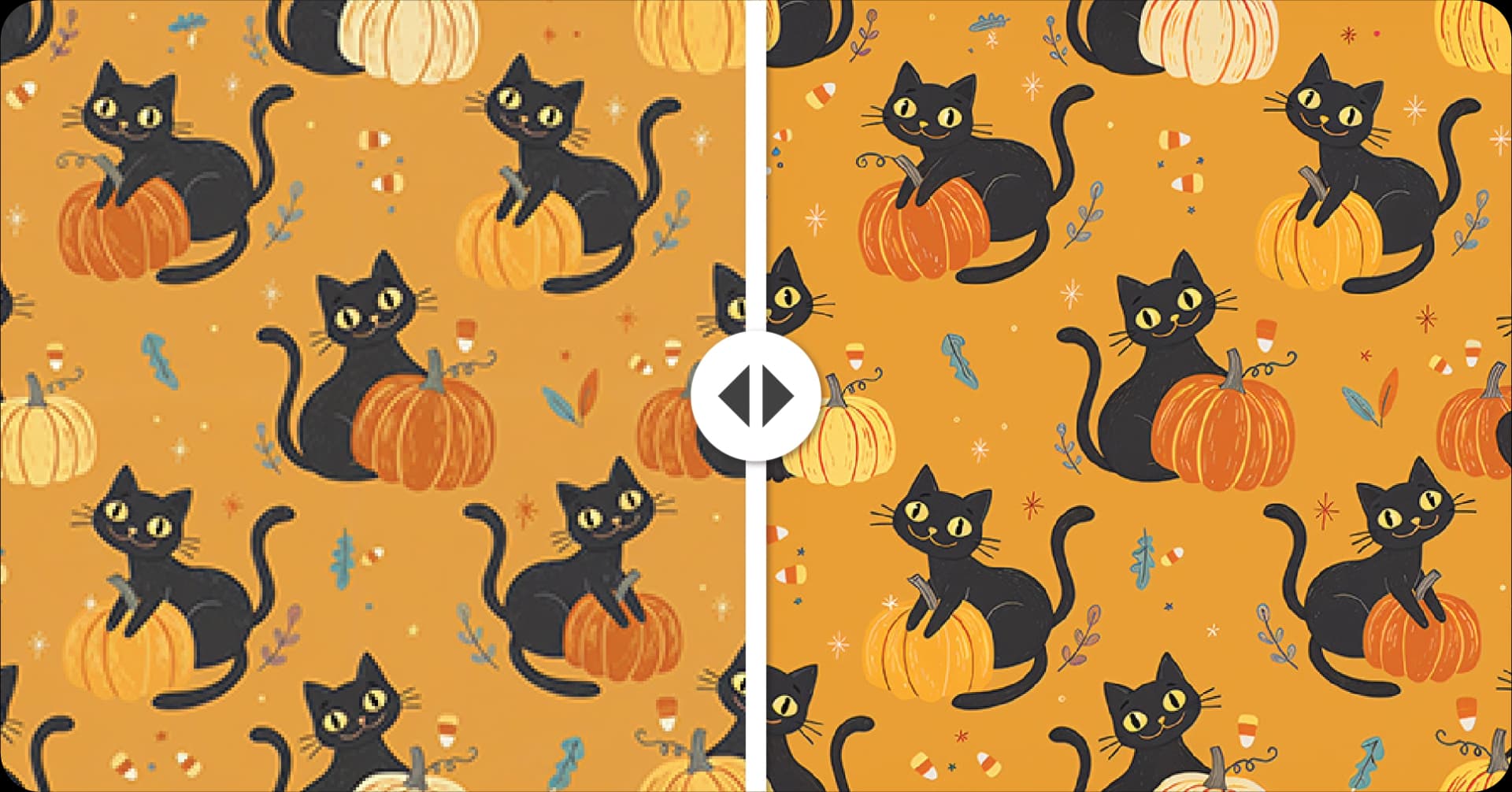 Pattern upscaled with repeat-safe AI built for textile and surface design workflows