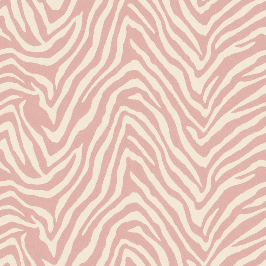 Seamless zebra stripe texture with flowing irregular lines in blush pink and ivory, modern feminine summer clothing print