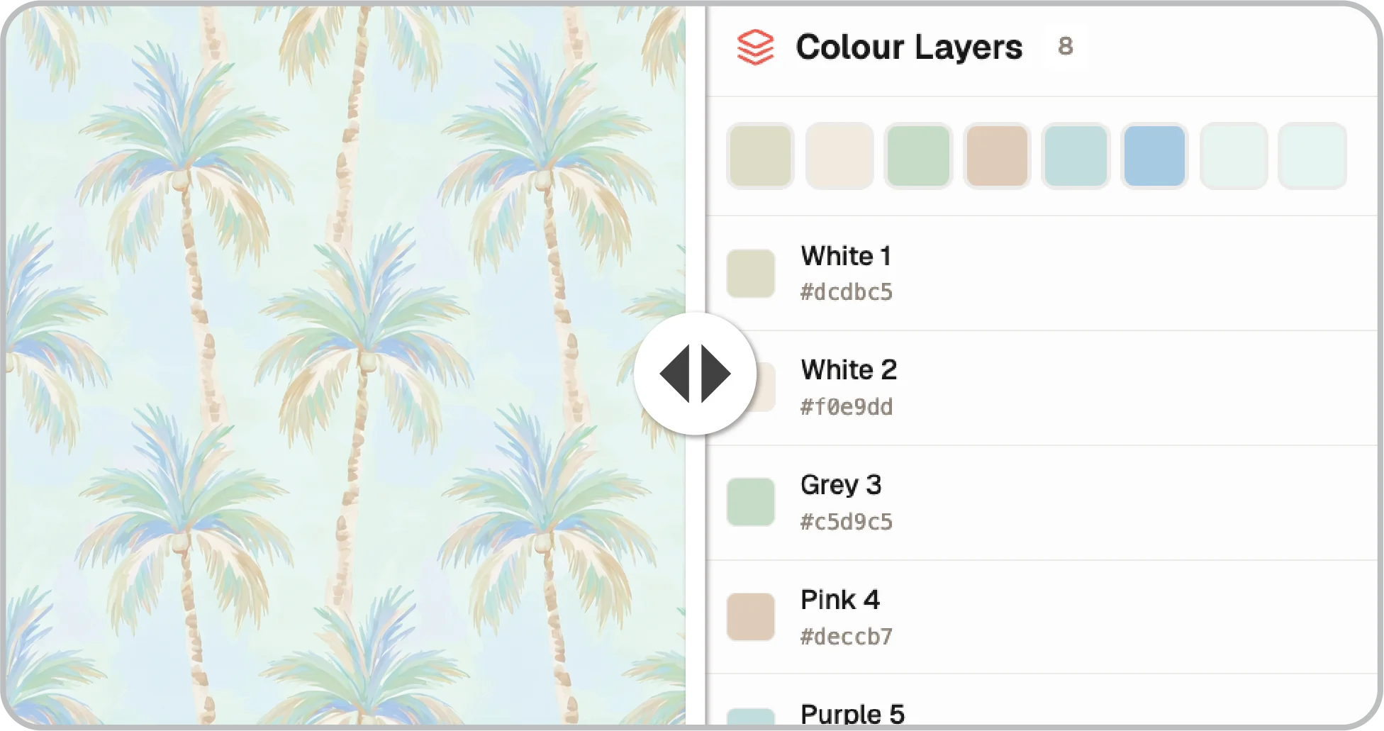 Adobe Illustrator AI file with separated color layers for textile and print production