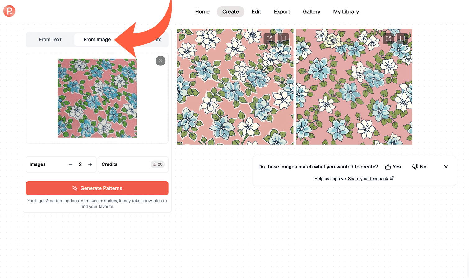 Extract seamless pattern from vintage fabric