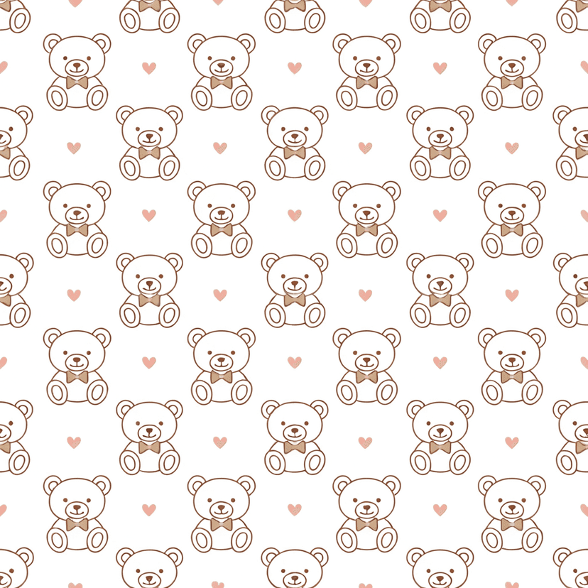 Line art teddy bears