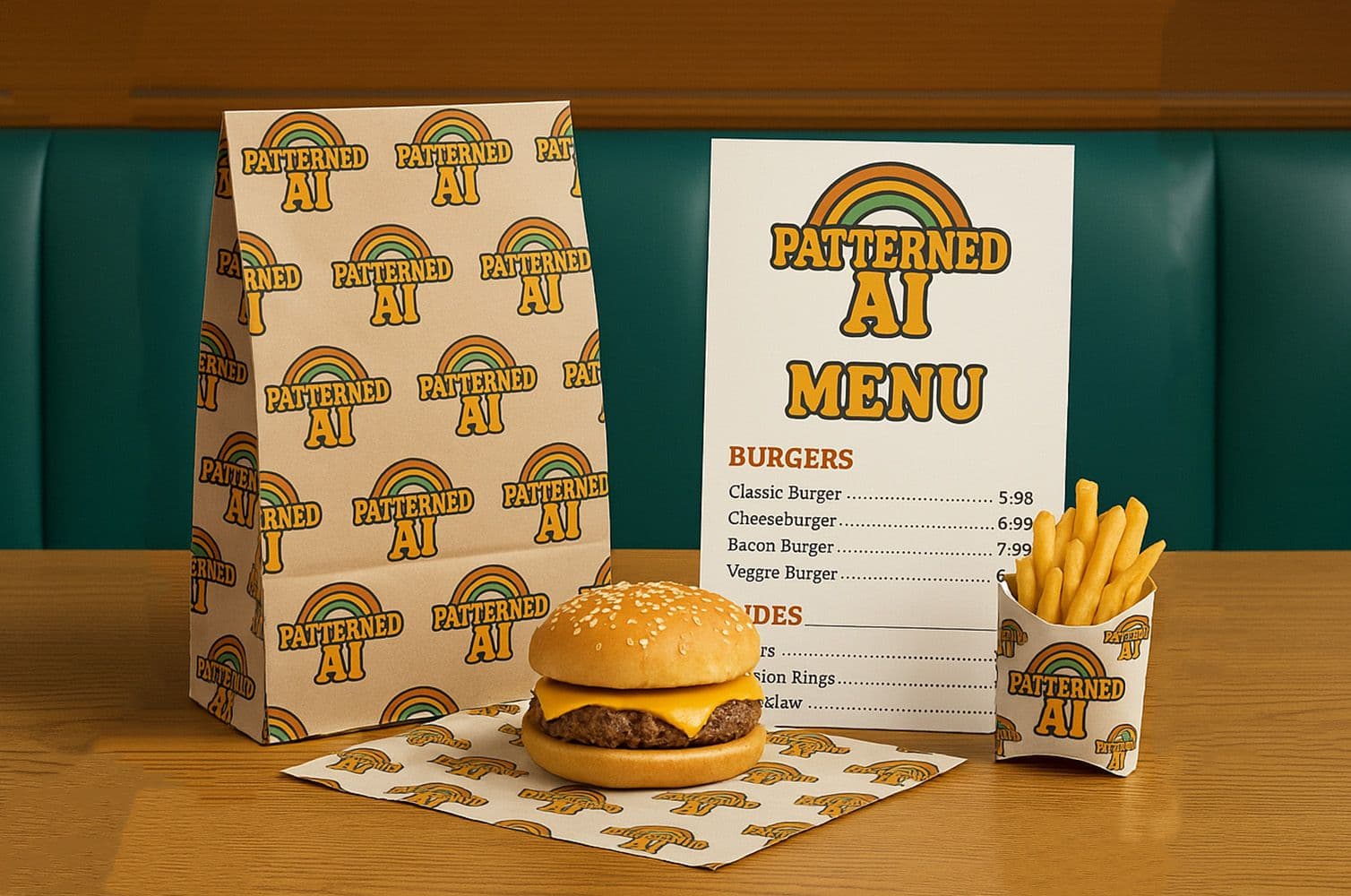 Mockups with patterns made with AI