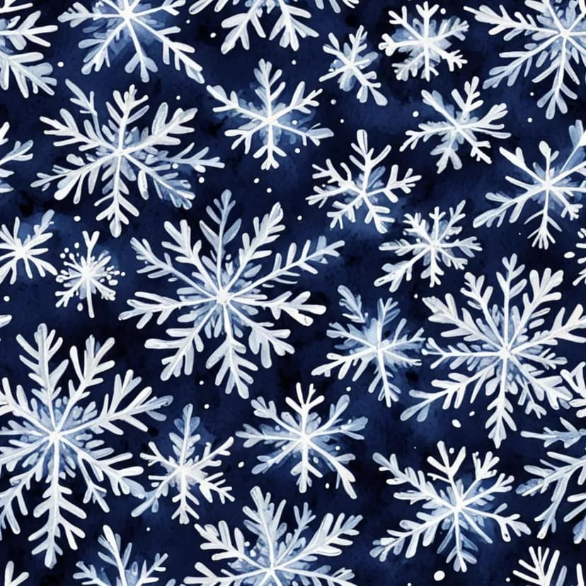 Snowflake watercolor pattern
