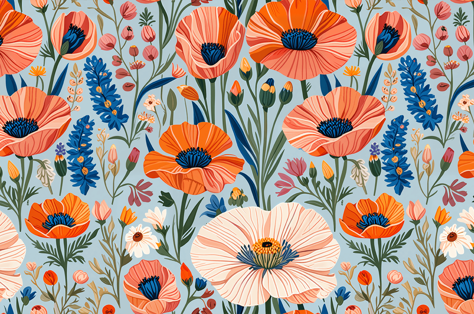 Poppies pattern