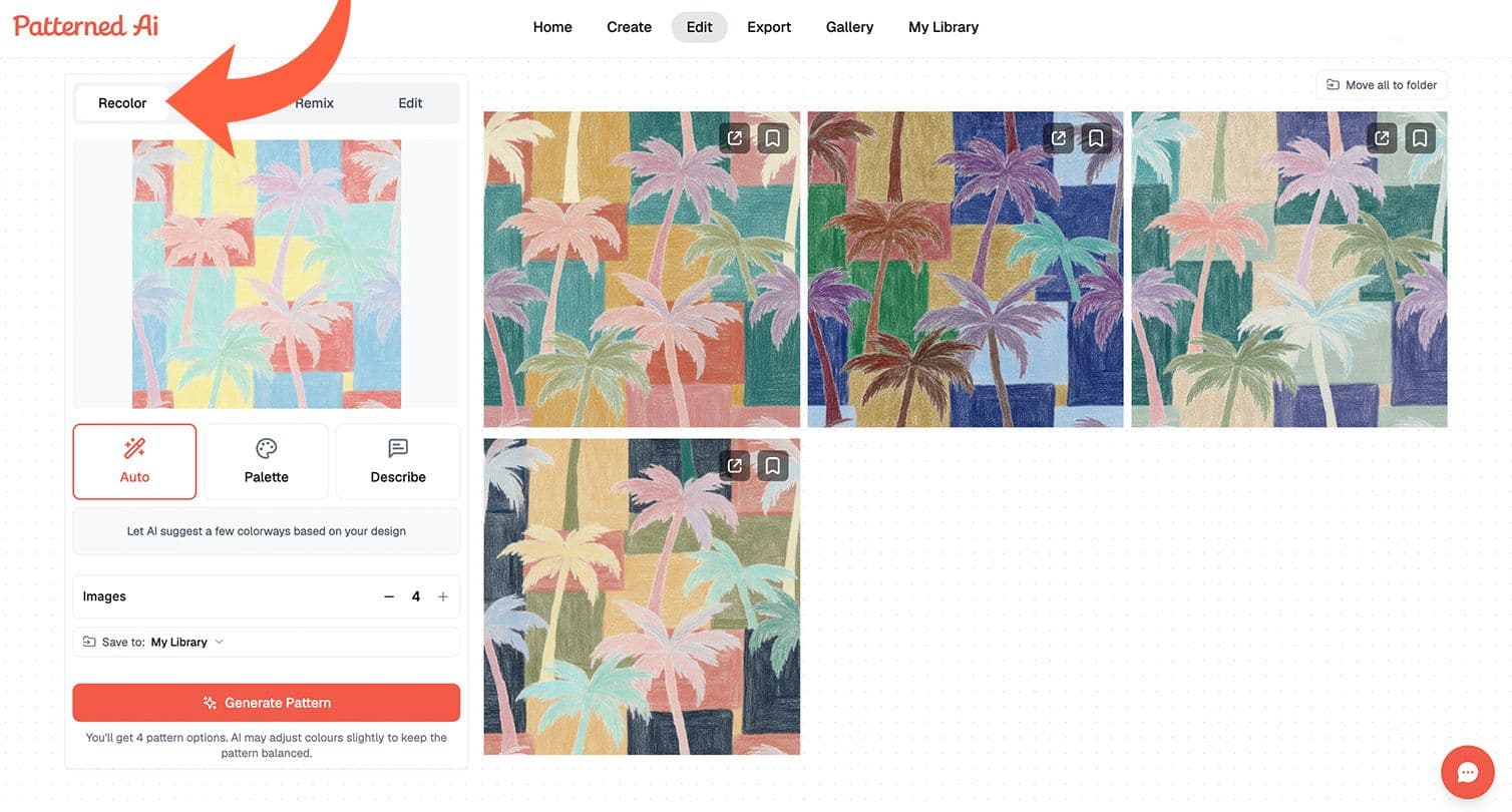 recolor patterns with AI