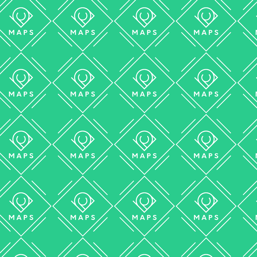 Pattern with two elements on green background