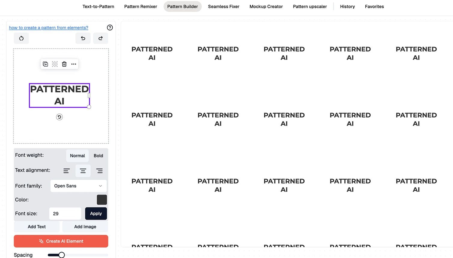 creating text elements
