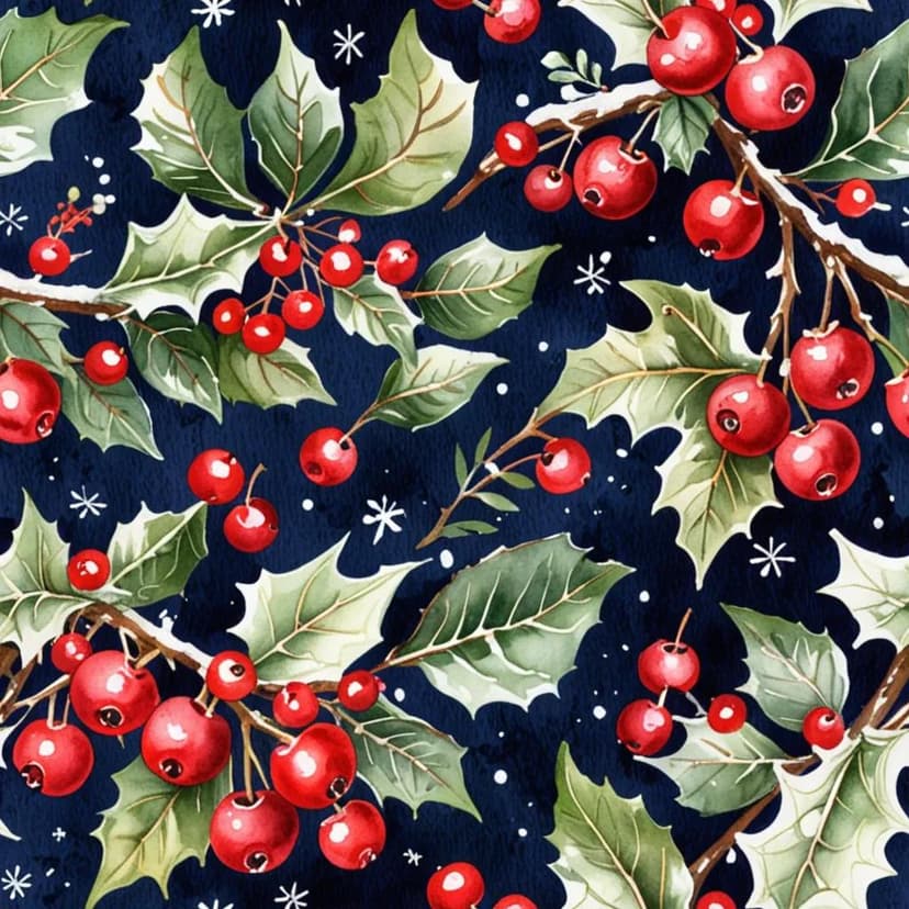 Christmas seamless pattern watercolour