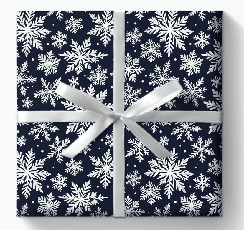 Christmas wrapping paper snowflake