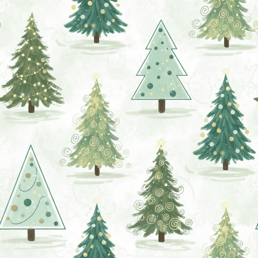 christmas trees in default style
