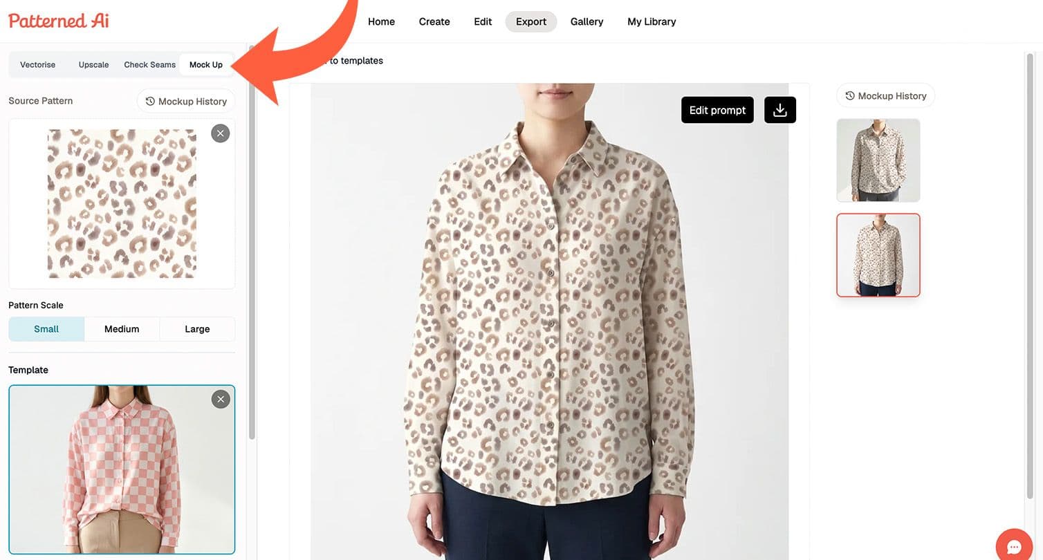 preview your seamless pattern on a mockup