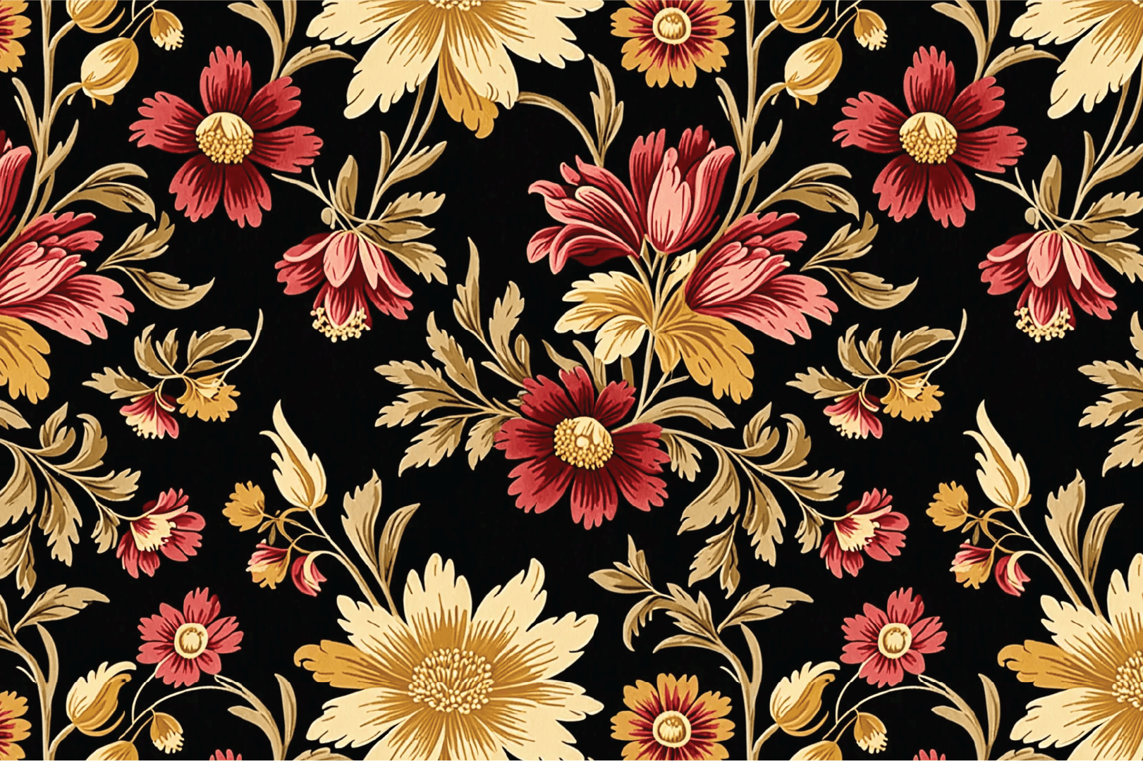 Dark Florals AI pattern