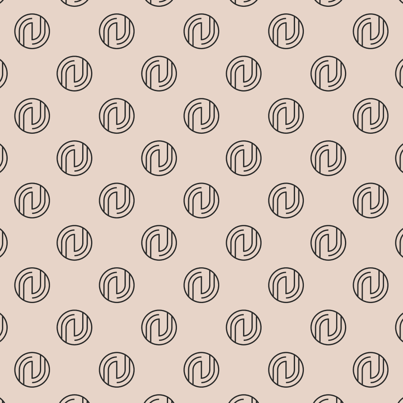 Pattern with two copies of one element on beige background