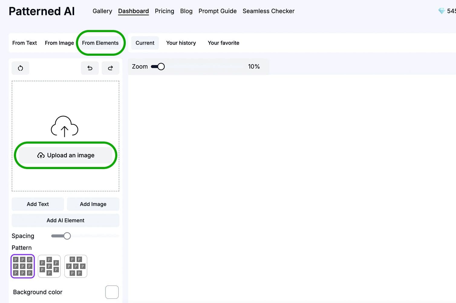 Creating a pattern from a logo