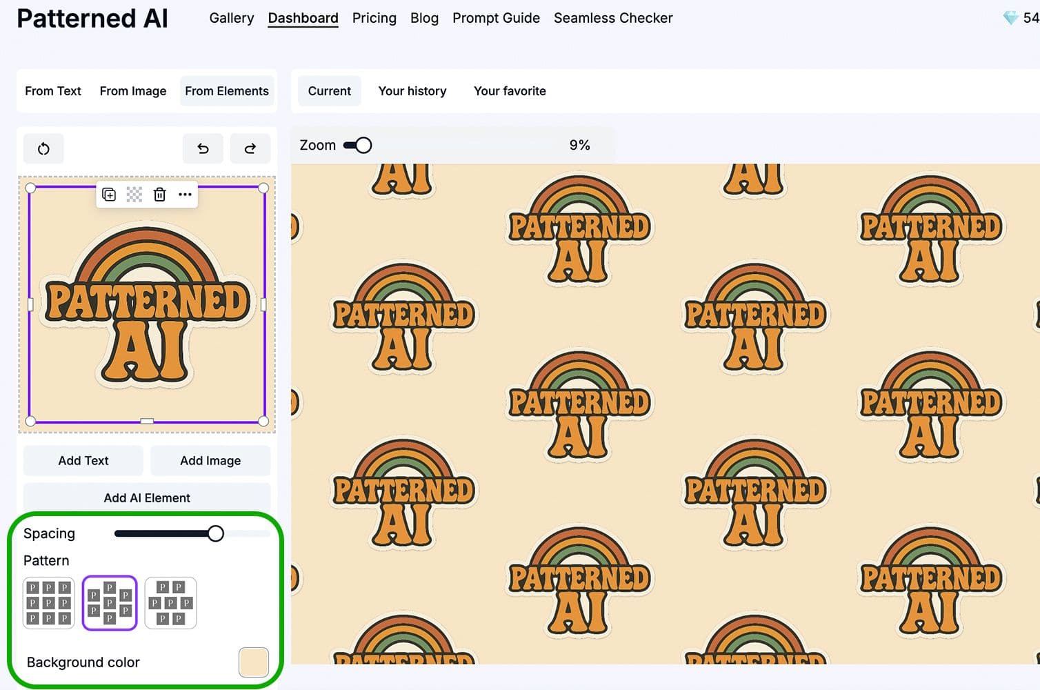 Creating a pattern from a logo part 2