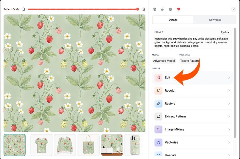 AI pattern editor