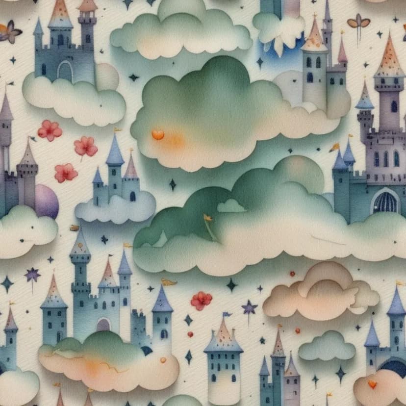 "None" style with "Watercolour on textured paper"