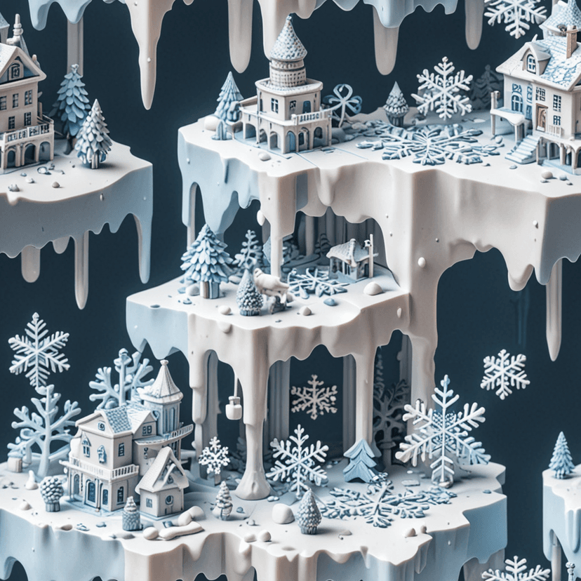Isometric Christmas pattern
