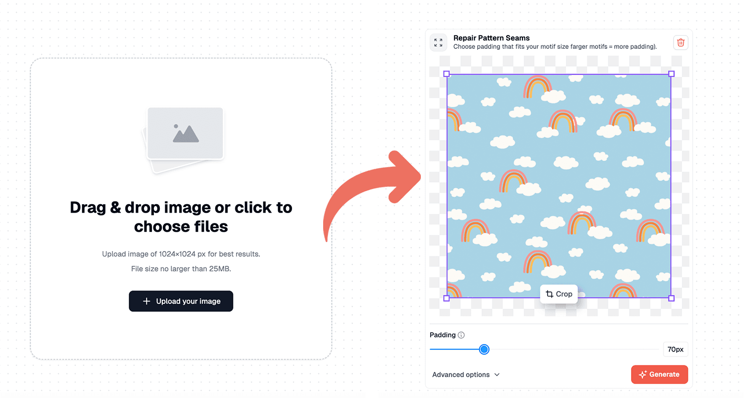 Seamless pattern fixer