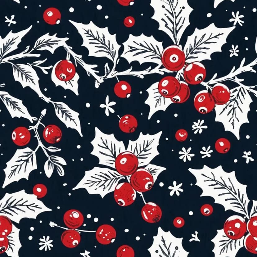 Christmas seamless pattern ink print