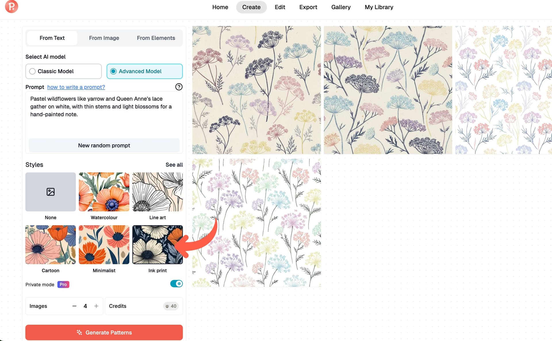 Botanical royalty free pattern