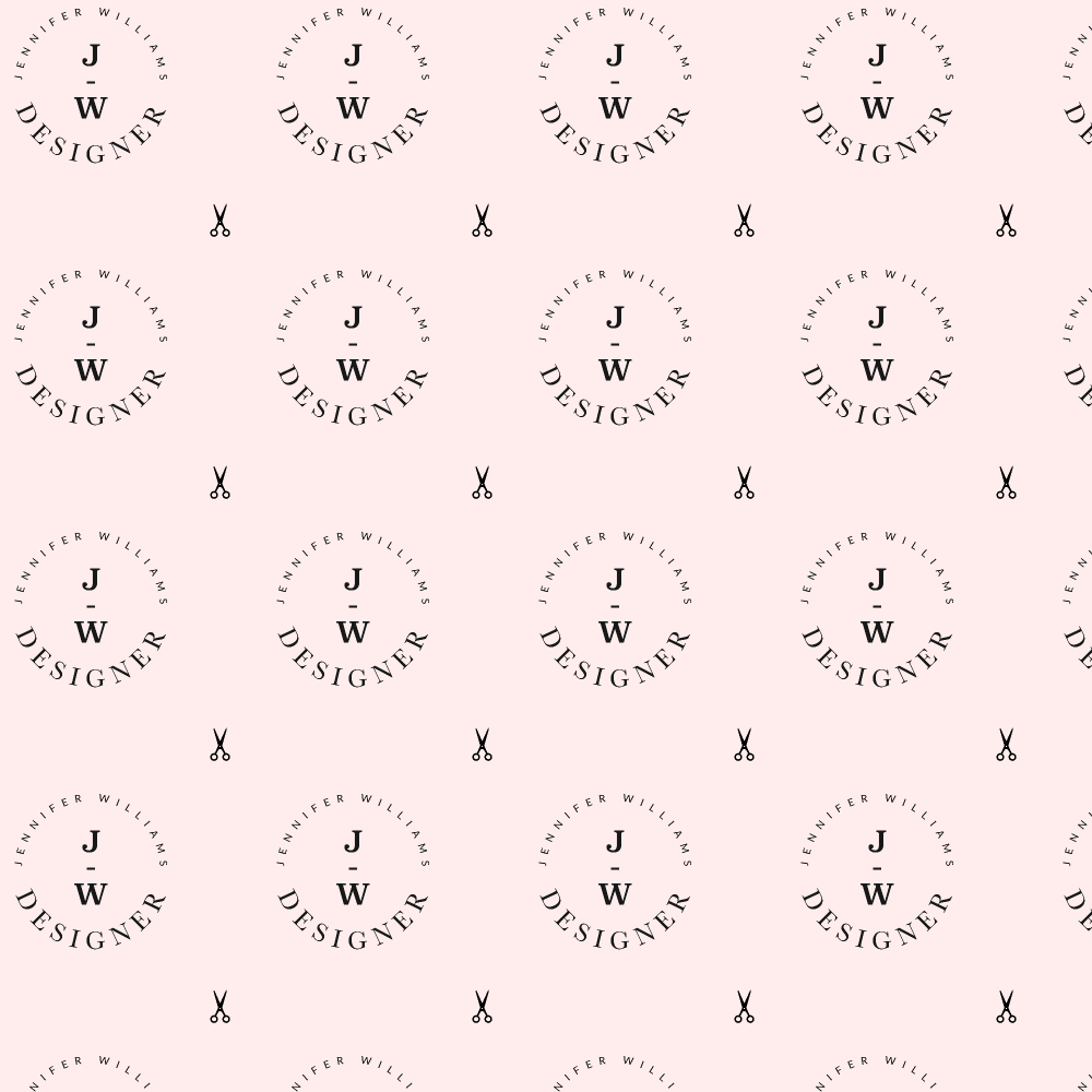 Pattern with two elements on pink background