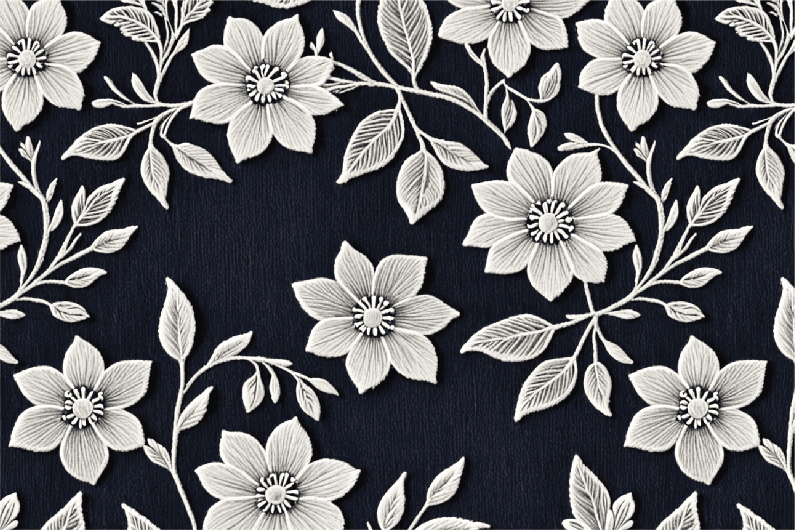 Ghosty Flowers pattern