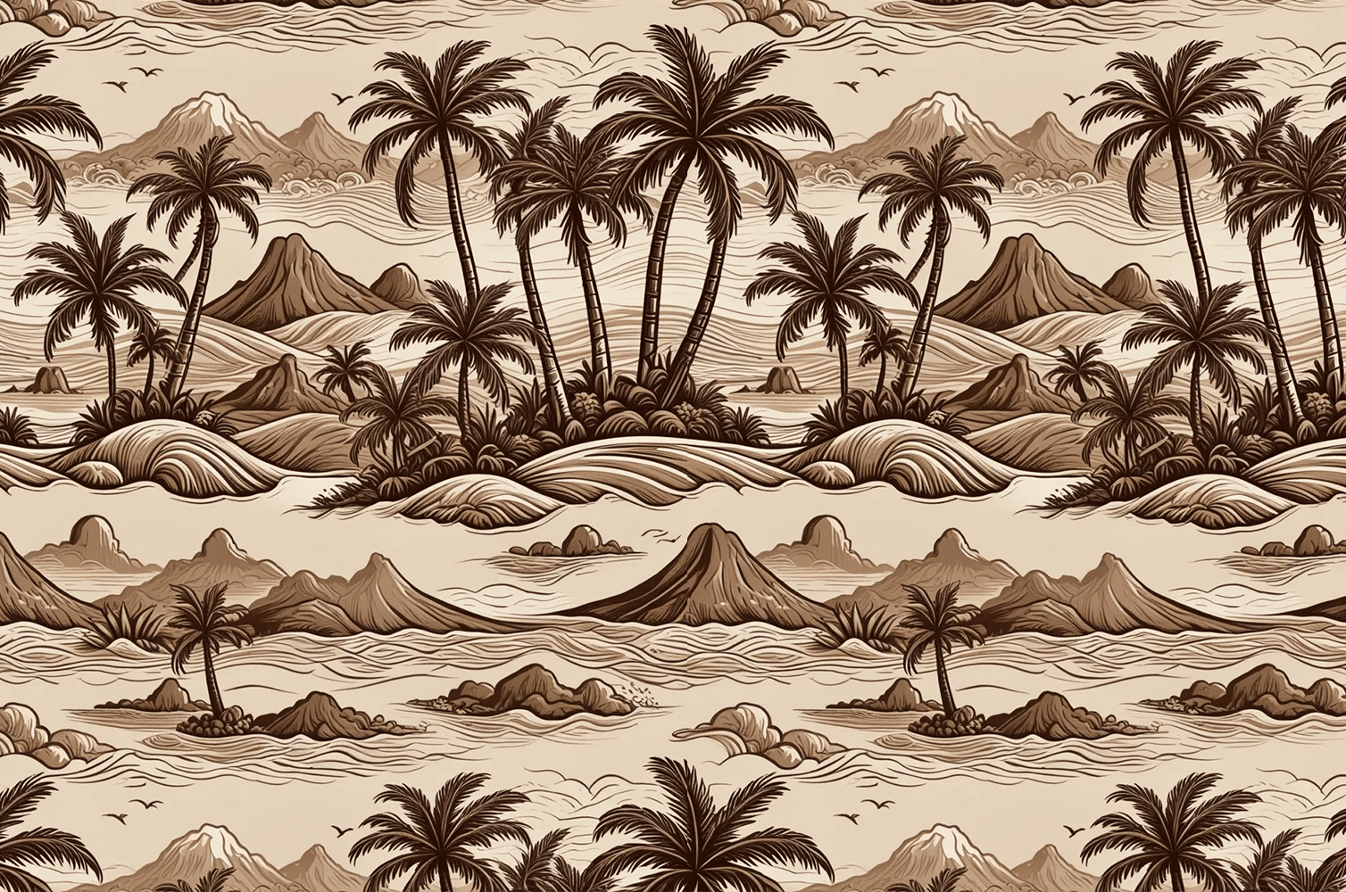 Monochrome sepia palms
