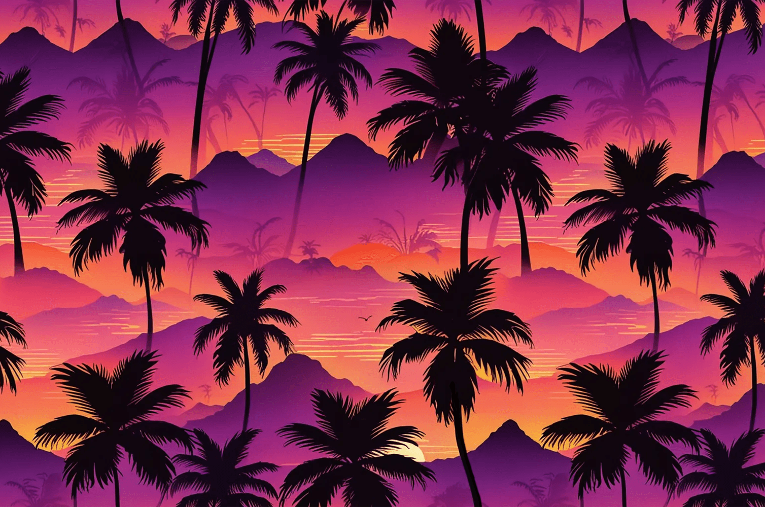 Gradient palm pattern