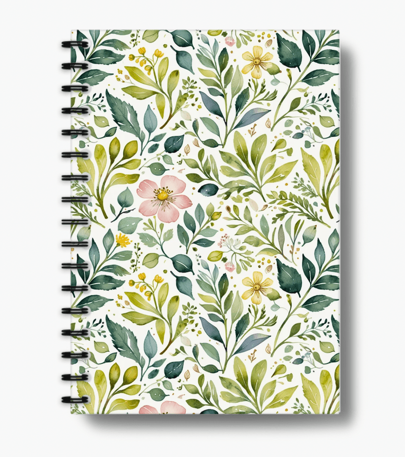 floral pattern notebook mockup