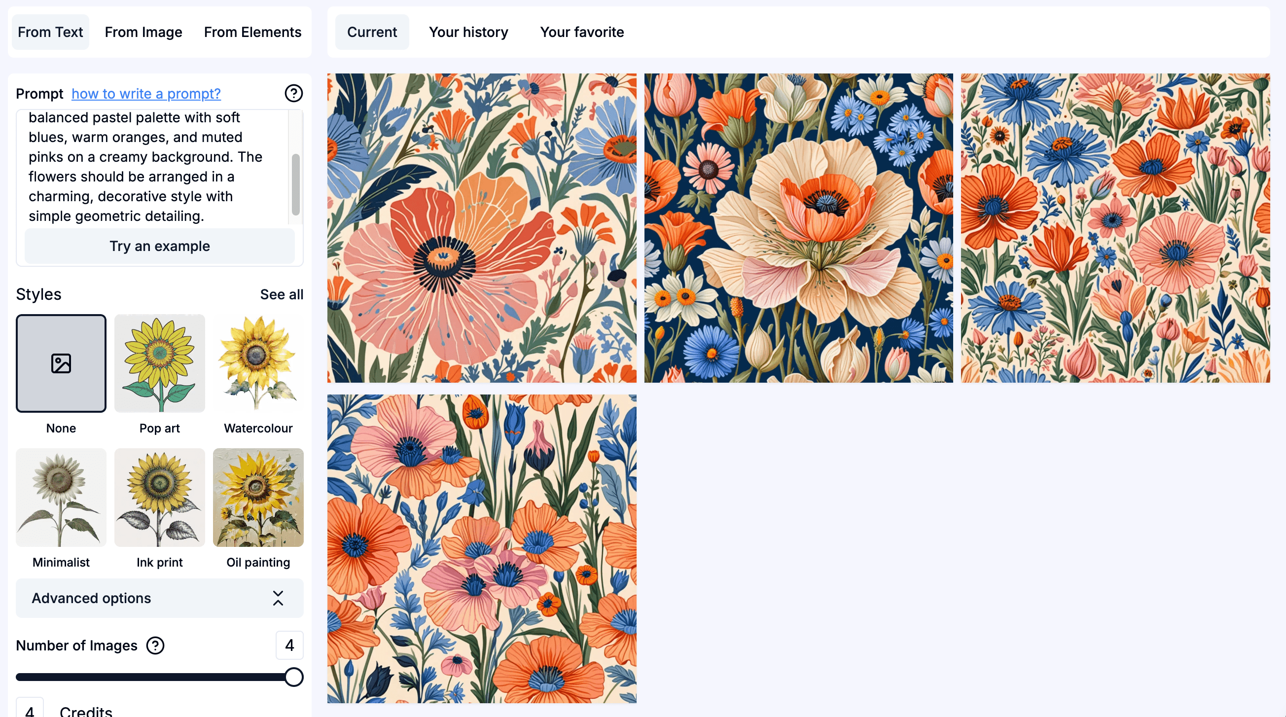 Disproportionate pattern