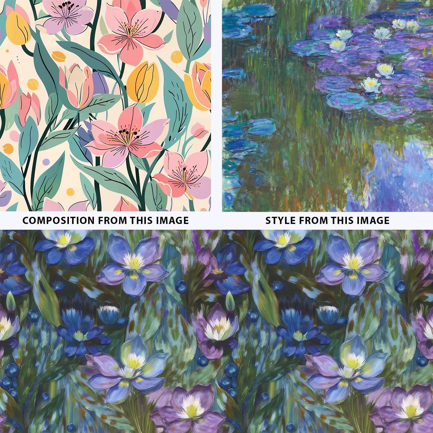 Image mixing with a painting