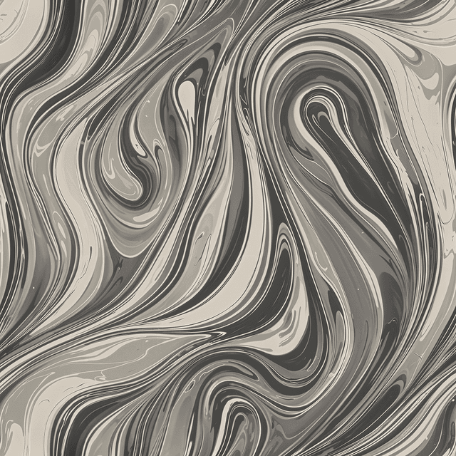Design a modern marbling pattern using only black, white, and shades of grey. Focus on high contrast with intricate ink-like textures and dramatic swirling forms. The result should be sleek, bold, and timeless—perfect for minimalist designs.