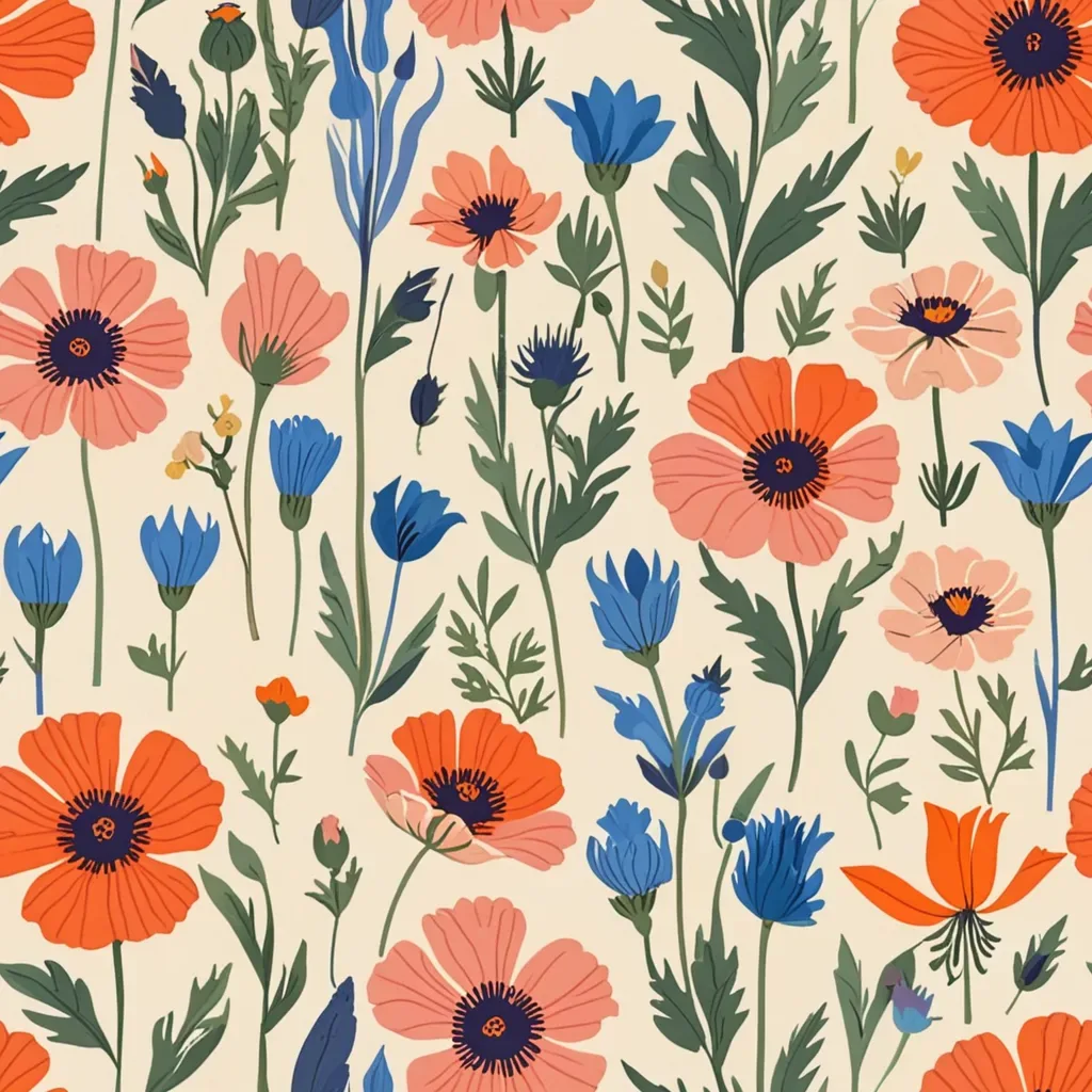 AI-generated pattern design showcase
